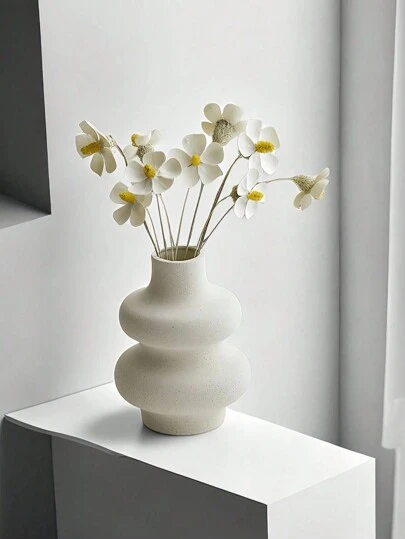 Nordic Style Ceramic Vase Decor, White Vase, Modern Home Decor, Flower Pot Vase Decor, Living Room Decor, Birthday/Graduation Gift, Vase, Glass Vase