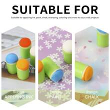 海绵涂抹器用于手工制作 - 非常适合与各种着色介质一起使用，如墨水、油漆、胶水等 - 适合手指，使混合精度更容易 - 綠色 - 查看 6