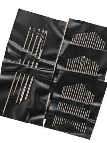 55pcs Stainless Steel Hand Sewing Needles, Easy To Thread, Sewing Tools