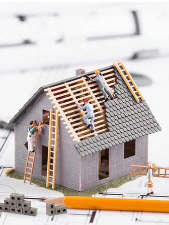 paquete de 10 piezas de modelo de ladrillo DIY para maqueta de casa en miniatura, arquitectura de simulación de paisaje micro, juguete antiestrés (El color y el peso pueden variar ligeramente en diferentes lotes)