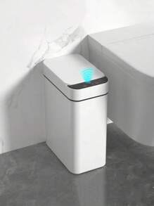 1 件 Trends 自动运动传感器浴室垃圾桶带盖，2.7 加仑无触感垃圾桶，电动防水窄型小型垃圾桶，智能塑料超薄垃圾桶小型白色和灰色废纸篓，适用于厨房、卫生间、办公室、房车、卧室、客厅