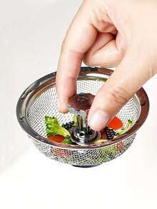 Rây lọc bồn rửa bằng thép không gỉ - Rây lọc chống tắc nghẽn 3,2" và 2,1" cho phòng tắm, bồn cầu và chậu rửa - Nhiều màu - Xem 4