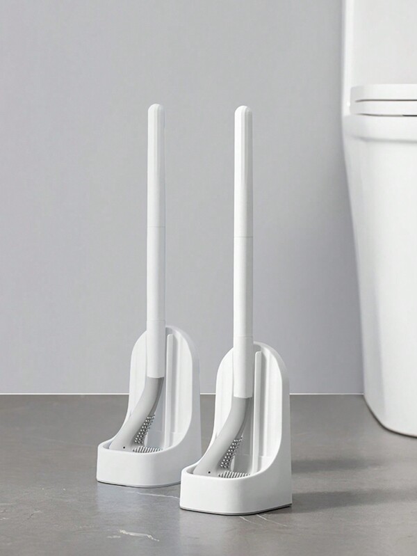 New Soft Rubber Golf Toilet Brush With Leak-Proof Base, Removable Handle For Thorough Toilet Cleaning Bathroom Decor Fall Decor