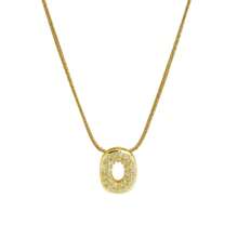 26pcs English Letter Pendant Necklace, Stainless Steel Curb Chain, Fashion Accessory