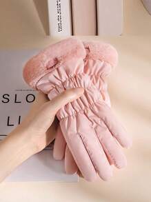 Women's Gloves, Winter Warm Thickened Waterproof Windproof Touch Screen Motorcycle Riding Gloves - Multicolor - View 11