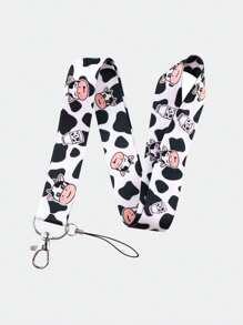 1 Stück Tier Leoparden Muster Zebra Muster Handyband Langes Band Süße Kuh Lanyard Schlüsselanhänger Kartenhalter Lanyard Auto Zubehör Taschenbehang Schule Tier Goth Y2k Taschenzubehör Lanyards mit ID Halter Auto Zubehör Taschenbehang