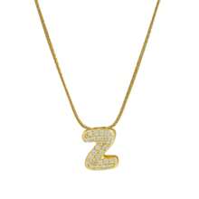 26pcs English Letter Pendant Necklace, Stainless Steel Curb Chain, Fashion Accessory