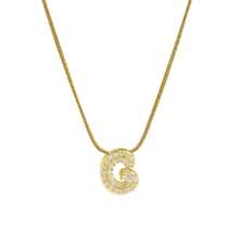 26pcs English Letter Pendant Necklace, Stainless Steel Curb Chain, Fashion Accessory