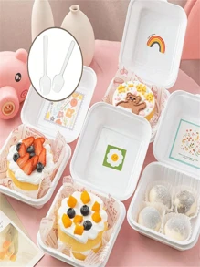 100pcs Clear Plastic Mini Spoons, Ice Cream, Dessert Spoon, Coffee Spoon, Party Serving, Suitable For Wedding, Festival, Gathering, Cake, Dessert, Coffee & Fruit Salad Sampling Spoons , For Halloween Or Christmas Party - Multicolor - View 5