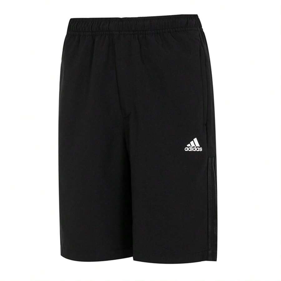 Adidas Boyfriend Style Men's Sports Shorts, Comfortable Casual Elastic Waist Woven Shorts For Basketball Training