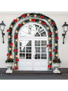 1pc Christmas Eve Decoration Garland Bar Y Shaped Ribbon Christmas Tree Kitchen Ornaments Wedding Party Decoration Accessories, Christmas Decorations, Christmas Tree Decorations, Christmas Party Backdrop Decorations,Christmas