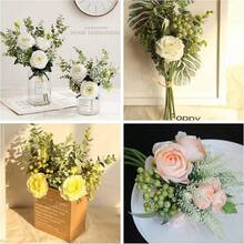 1/3/6PCS 绿色人造浆果茎圣诞采摘花环装饰，人造浆果，逼真的绿色浆果带茎，假水果绿色浆果适用于圣诞婚礼，DIY 新娘花束，家庭厨房派对装饰，家庭，户外，办公室，花园，婚礼，商店装饰，也是 DIY 工艺品、桌面装饰、浪漫装饰、春、夏、秋、冬、四季和圣诞节通用装饰花的理想选择 - 彩色 - 查看 9