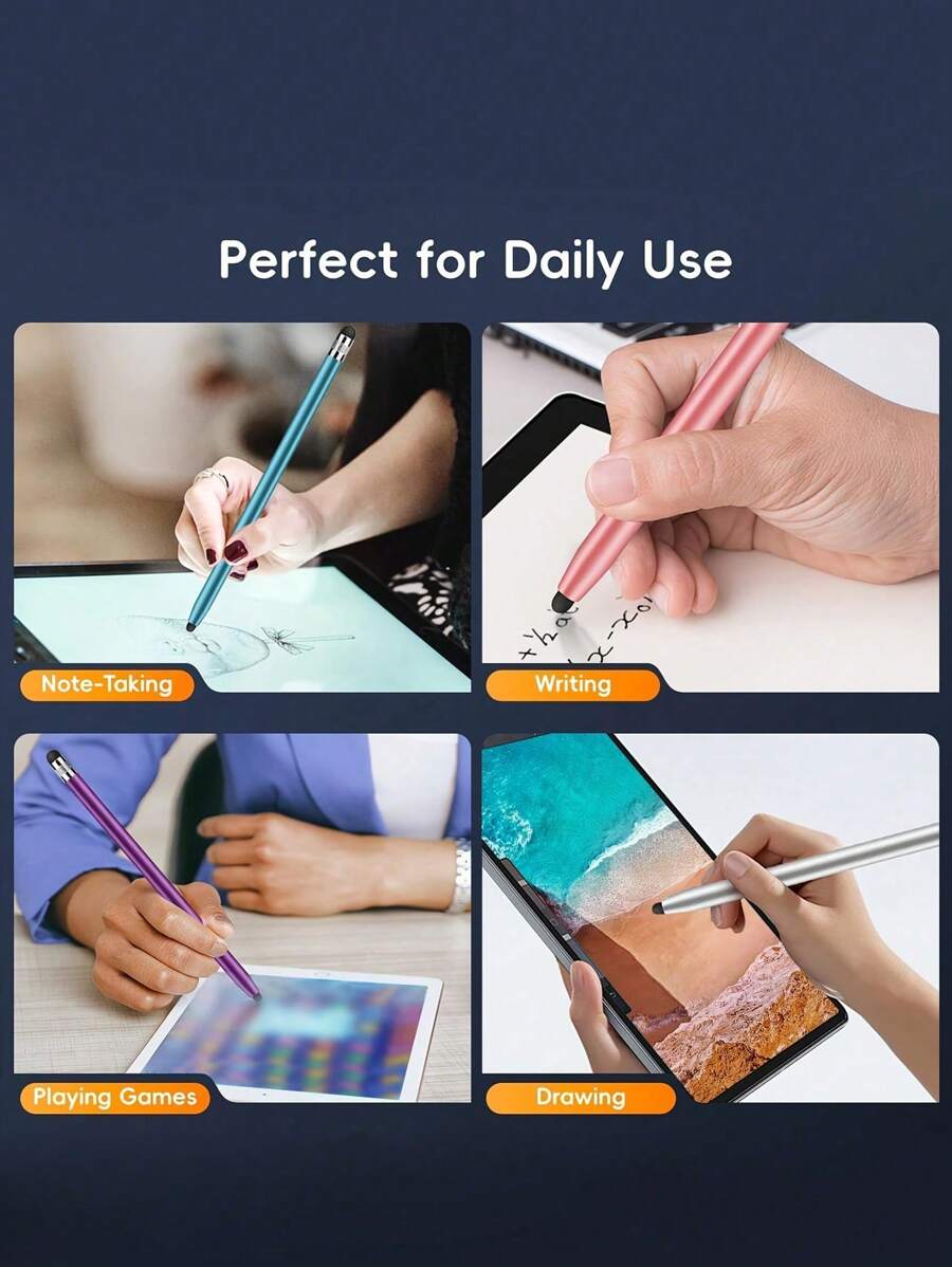 Double Head Capacitor Pen, Touch Pen, Rubber Head Replacement