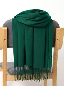 经典女士纯色流苏时尚保暖围巾，休闲可爱优雅街头富丽堂皇商务派对涤纶柔软围巾，适合所有季节冬季秋季