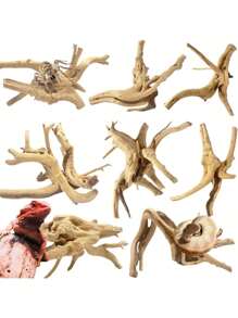 4PCS Natural Driftwood Sunken Wood Rhododendron Wood, Suitable For: Crawling, Aquatic Pet Terrarium, Aquarium, Aquarium Decoration - Random Shape