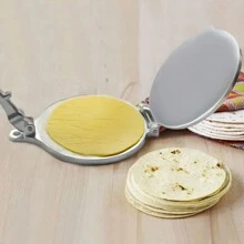 1 Máy Làm Bánh Tortilla Bằng Nhôm, Máy Ép Bánh Bắp, Máy Làm Bánh Tortilla, Máy Làm Bánh Roti, Máy Làm Quesadilla, Máy Làm Taco - Bạc - Xem 8