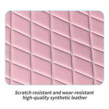 Almohadilla para pies de carro de ajuste universal de PVC y - Diseño de corona en rojo y negro con bordado brillante y detalles de rhinestones artificiales, fácil de limpiar, unisex y duradero - Rosa - Ver 8