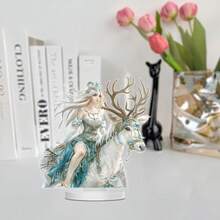 1 đồ trang trí bằng Acrylic hình nàng tiên hươu - Đồ trang trí đa năng cho gia đình, văn phòng và bàn làm việc, món quà hoàn hảo cho sinh nhật, Giáng sinh và kỷ niệm - Nhiều màu - Xem 6