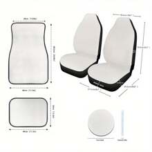 12 件红玫瑰汽车内饰套装 - 耐用涤纶座椅套、地垫和杯垫，适用于汽车、SUV、卡车 - 适合 - 紅玫瑰12朵 - 查看 10