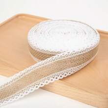 1 Cuộn 6 Cuộn Vải Lanh Tùy Chọn Ren Tự Làm Thủ Công Giáng Sinh Vải Ren Vải Lanh Ngày Lễ Tình Nhân - nhiều màu - Xem 13