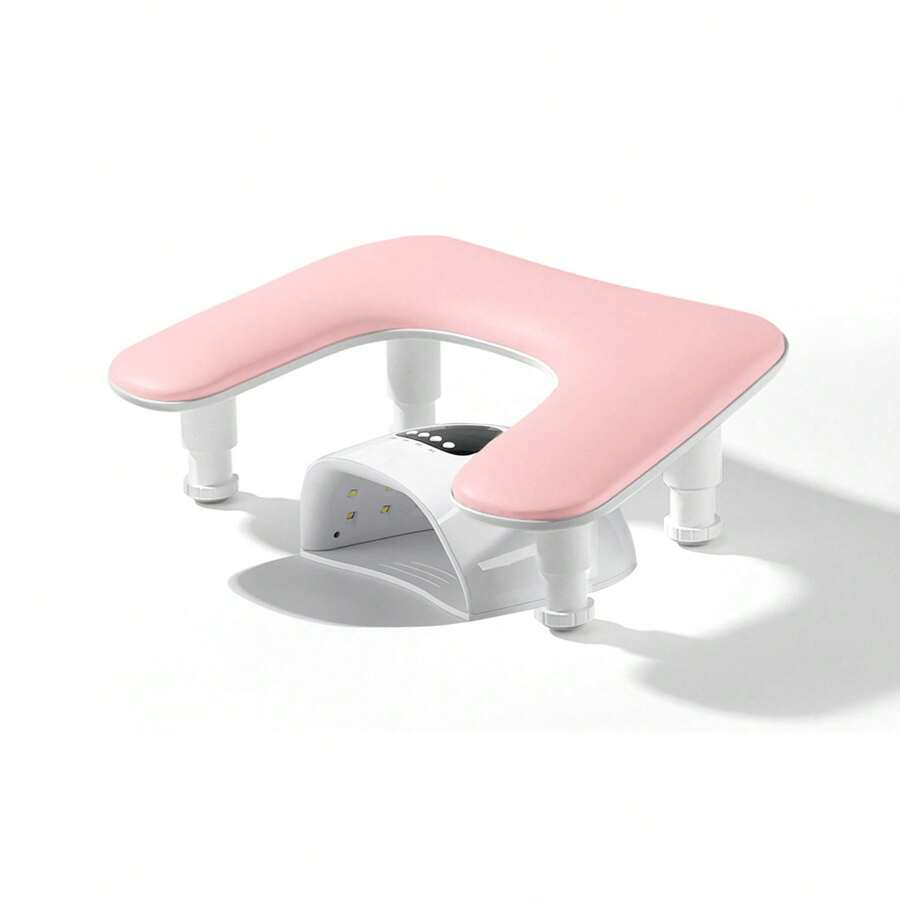 ibubu Upgrade Nail Arm Rest Height Adjustment U-Shaped Manicure Hand Rest Pillow Cushion Soft PU Leather Detachable Nail Art Hand Stand Holder Reposabrazos Para Manicura For Nails Tech - Hồng - Xem 1