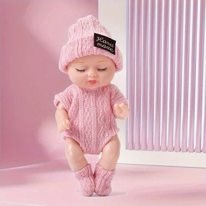 HUANG ER 4英寸可爱重生娃娃，完美的生日礼物