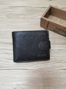 S Pu Leather Wallet With Double-Fold Horizontal Style Multiple Compartments And Large Capacity Portable Cash White-Collar Workers For Male College Work Business Commute Office For Anniversary For Couple For Birthday Gift On Valentine Day Gift Gift Medieval For Men Wallet Purse Wallet Men Wallet Leather - Black - View 1