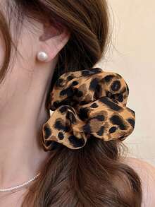 1 件 Y2K 豹纹发圈，女士性感派对发饰，马尾辫夹 - 彩色 - 查看 3
