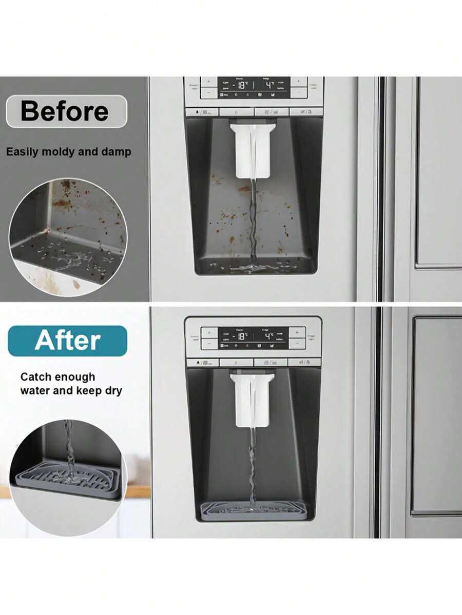 Silicone Refrigerator Drip Catcher Tray Water Dispenser Drip Tray