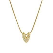 26pcs English Letter Pendant Necklace, Stainless Steel Curb Chain, Fashion Accessory