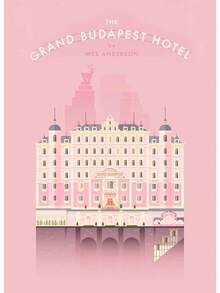 1 件《布达佩斯大饭店》海报粉色复古艺术帆布画印刷简约电影墙家居装饰节日礼物无框架 - 彩色 - 查看 31