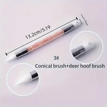 1件/5件硅胶指甲刷，雕刻浮雕美甲刷，用于镜面面粉，修剪推刀指甲修剪工具 - 彩色 - 查看 6