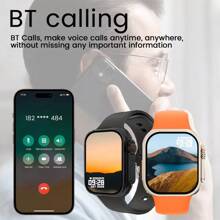 Reloj inteligente H27 Audífonos de llamada Bluetooth 49mm ejercicio de monitoreo de salud resistente al agua - Negro - Ver 4