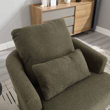 MoolSun Rotating Bucket Chair, Comfortable Circular Decorative Sofa Chair, Suitable For Living Rooms, 360 Degree Rotating Bucket Club Chair, Suitable For Leisure Armchairs In Daycare, Hotels, Bedrooms, Offices, And Lounges - (綠色泰迪) - 查看 6