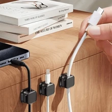 1/3/6PCS Punch-Free Magnetic Data Cable Organizer, Desktop Mouse Cable Winder, Wall-Mounted Mobile Phone Charging Cable Organizer, Magnetic Desktop Wire Organizer, Desktop Non-Slip Wire Clip, Wire Harness Storage Buckle, Cable Organizer Box Fixing Clip Buckle, Innovative Magnetic Cable Holder, Suitable For Home Office Car Wall-Mounted Bedside Table