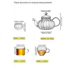 1 套创意茶具（含茶壶和茶杯）高硼硅耐热玻璃茶具 - 透明色 - 查看 2