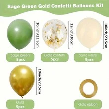 20 件五彩纸屑乳胶气球套装，适用于庆祝活动 - 乳胶派对气球，适用于婚礼、生日、性别揭晓、圣诞新年单身派对等 - 多功能室内和室外装饰 - 20件 - 查看 14