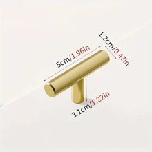 10 PCS Gold Cabinet Drawer Pulls - Kitchen Cabinet Handles, Brushed Nickel Finish, Stainless Steel Drawer Knobs, Suitable For Drawers - Multicolor - View 24