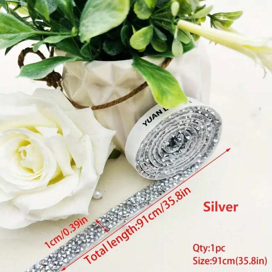 1cm Wide Variety Color Resin Diamond Sticker, Shiny Rhinestone Sticker