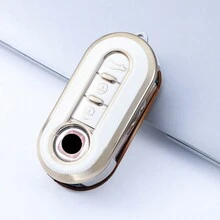 1pc Khuyến mại 3 nút TPU viền vàng Vỏ chìa khóa ô tô lật cho Fiat Ducato 500 500L Panda Grande Punto Lancia Musa Phụ kiện - Một cỡ - Xem 6