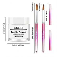 Bộ dụng cụ làm móng tay Acrylic GELHR - Bộ bột Acrylic và cọ làm móng tay Acrylic chuyên nghiệp để nối móng tay Acrylic cho người mới bắt đầu tự làm tại nhà 4 màu - Nhiều màu - Xem 5
