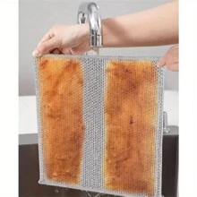 Miếng lau - Khăn lau nhà bếp chống dính, khô nhanh, dùng cho bát đĩa và bếp, miếng chà bằng thép không gỉ bền bỉ cho đồ nấu nướng và bếp, hoàn hảo để loại bỏ vết bẩn - Bạc - Xem 6