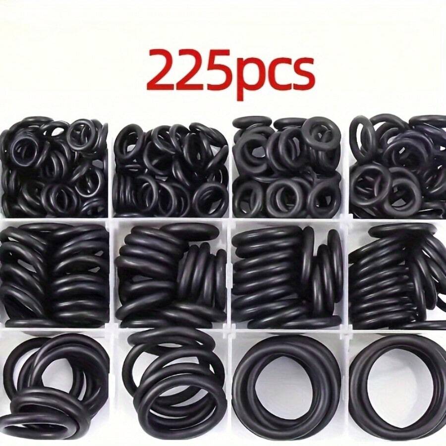 225pcs Rubber ORing Kit Ultimate Watertight Seals For Plumbing