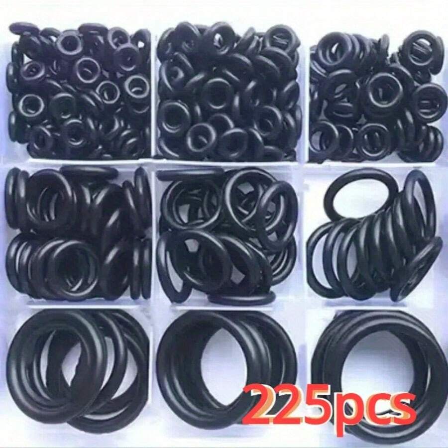 225pcs Rubber ORing Kit Ultimate Watertight Seals For Plumbing