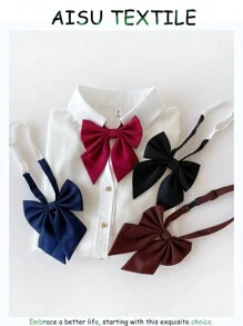1pc Unisex Solid Color Bow Tie, Suit Necktie, Uniform Tie, Campus/Formal Wear Accessory, Back To School Season - Multicolor - View 2
