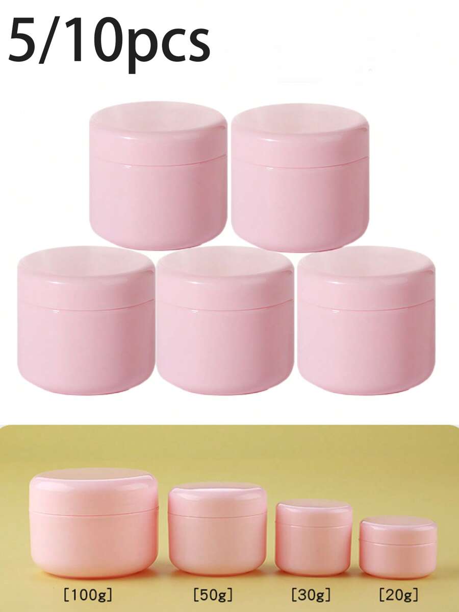 Bộ 5/10 hũ nhựa đựng mỹ phẩm rỗng có thể tái sử dụng, hộp đựng kem dưỡng da, sữa dưỡng thể, mỹ phẩm du lịch, hũ đựng mặt nạ tái sử dụng, hũ đựng mỹ phẩm chống rò rỉ, thích hợp trang trí nhà cửa, phòng khách, phòng ngủ, phòng tắm, phụ kiện du lịch.