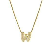 26pcs English Letter Pendant Necklace, Stainless Steel Curb Chain, Fashion Accessory