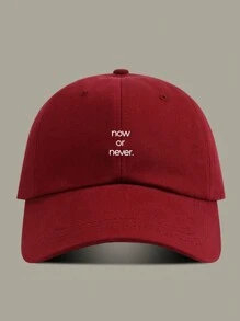 DAZY 可调节耐用 Now Or Never 字母印花棒球帽，适合户外运动，男女通用的通勤和休闲装礼物 - 彩色 - 查看 17
