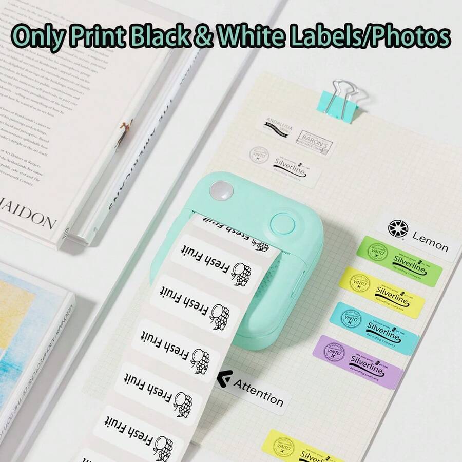Portable Wireless Mini Printer, Label Sticker Printer, Photo Printer