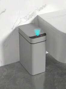 1 件 Trends 自动运动传感器浴室垃圾桶带盖，2.7 加仑无触感垃圾桶，电动防水窄型小型垃圾桶，智能塑料超薄垃圾桶小型白色和灰色废纸篓，适用于厨房、卫生间、办公室、房车、卧室、客厅